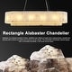 preview thumbnail 13 of 15, KAYLA Natural Alabaster Chandelier, Adjustable Modern Chandelier.
