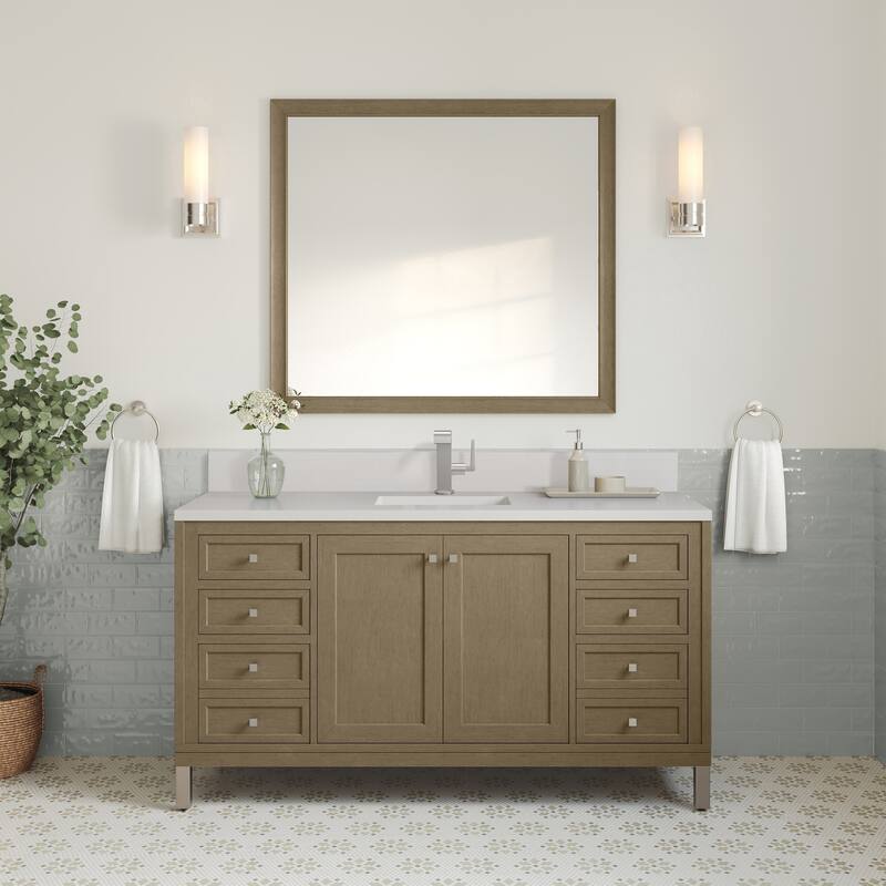 Chicago 60" Single Vanity, Walnut Whisper