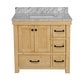 preview thumbnail 11 of 11, KitchenBathCollection Tuscany 36" Bathroom Vanity with Carrara Marble Top