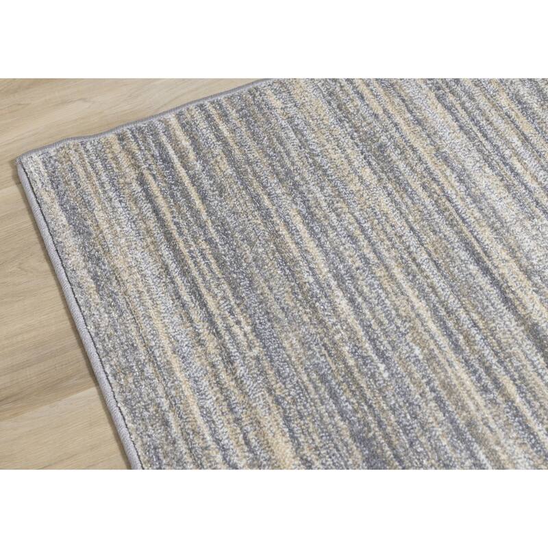 Dayton Collection - Grey/Cream/Beige Banded Rug