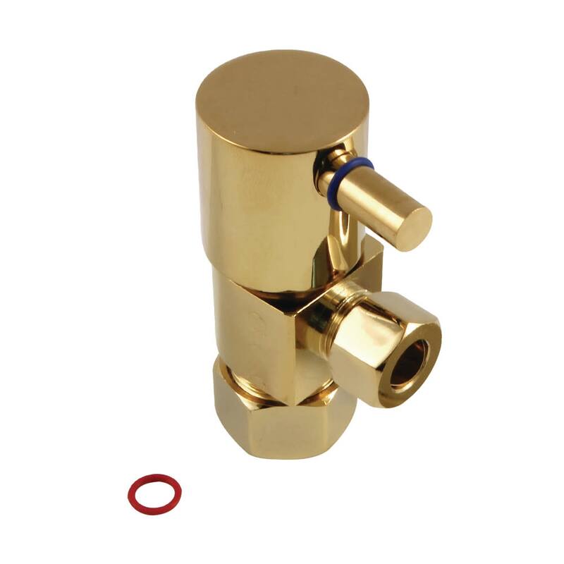 Kingston Brass Anti-Seize Quarter Turn Angle Stop - Polished Brass