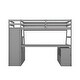 preview thumbnail 8 of 19, Twin Size Loft Bed with 7 Drawers 2 Shelves and Desk