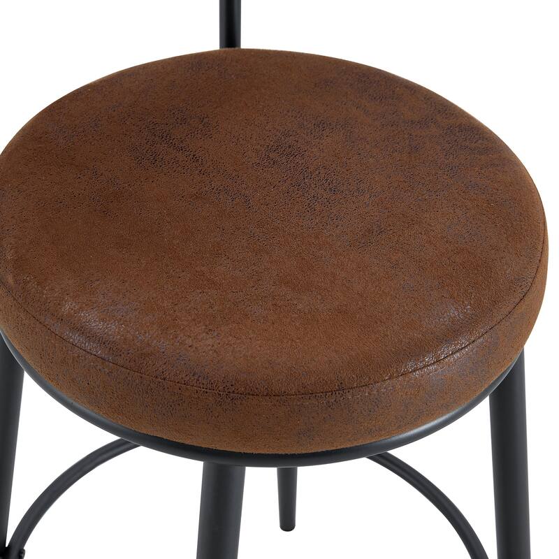Two Sets of High Leg Bar Chairs with Black Metal Legs