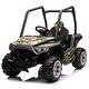 preview thumbnail 16 of 29, Camouflage Green 12V Kids Ride-On Car with Remote Control, LED Headlights, Music & USB Port Green