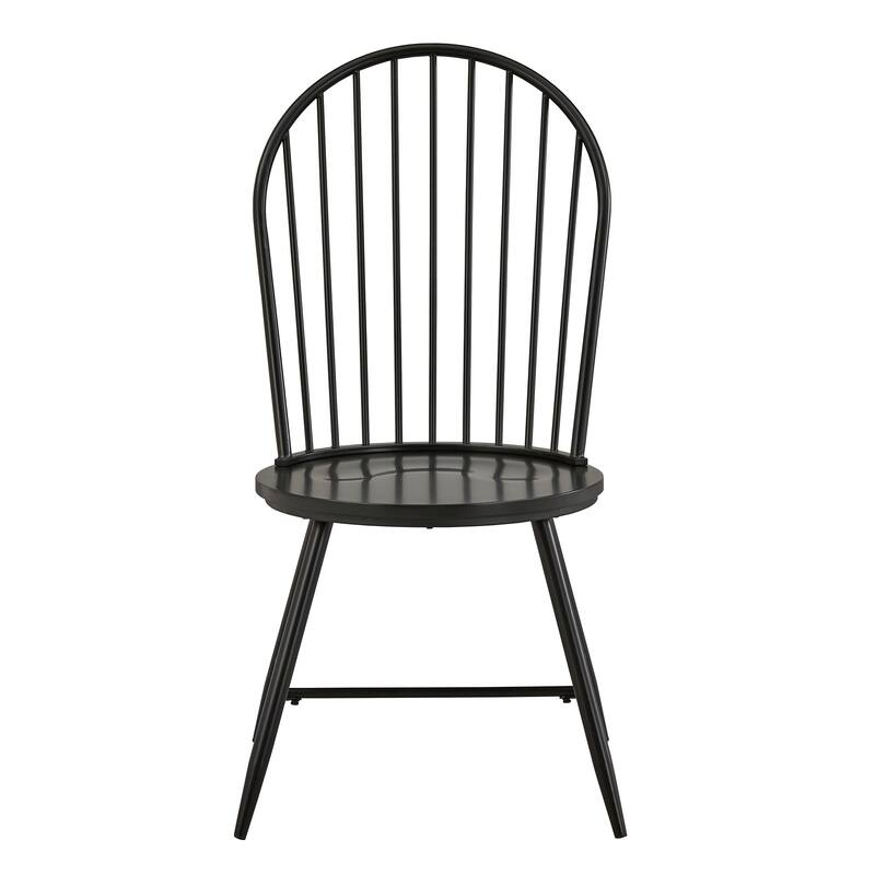Truman Hoop High Back Windsor Metal Side Chair with Wood Seat (Set of 2) by iNSPIRE Q Modern