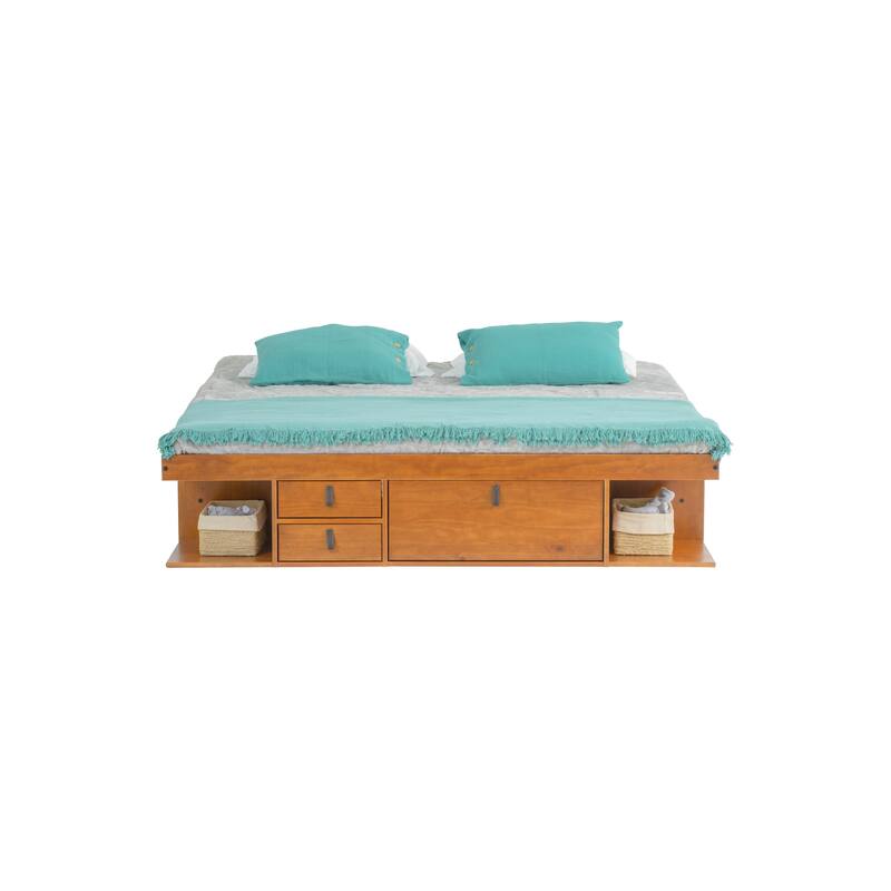 Copper Grove Rivne Storage Platform Bed with Drawers and Shelves
