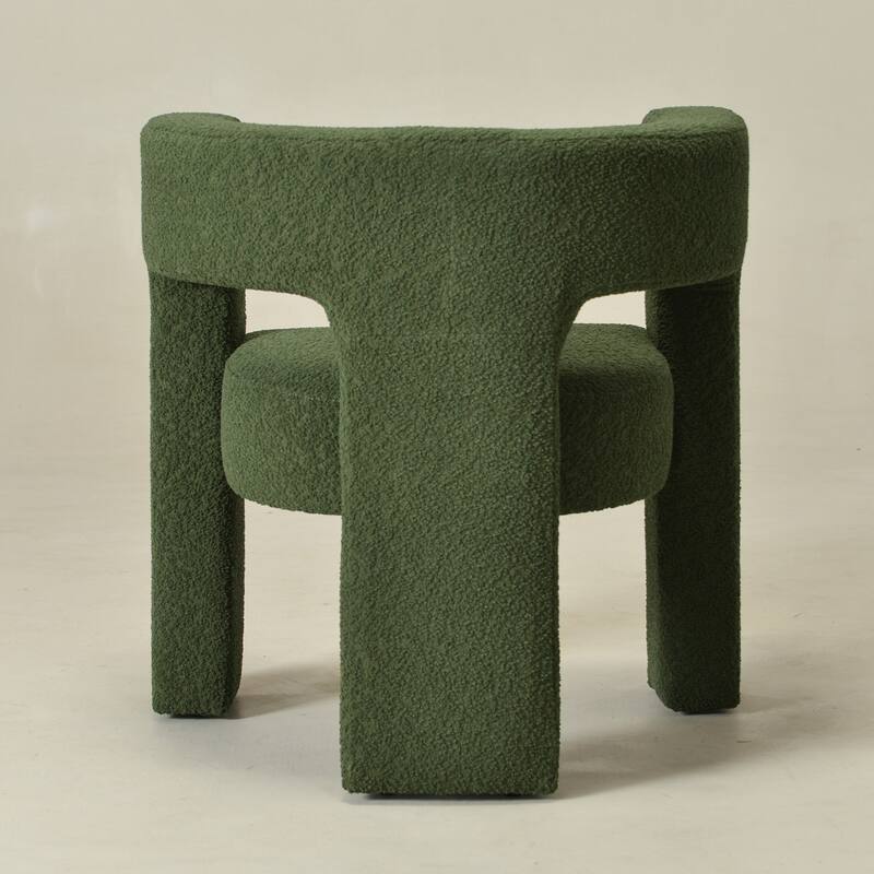 KINWELL 28" Wide Boucle Upholstered Square Armchair