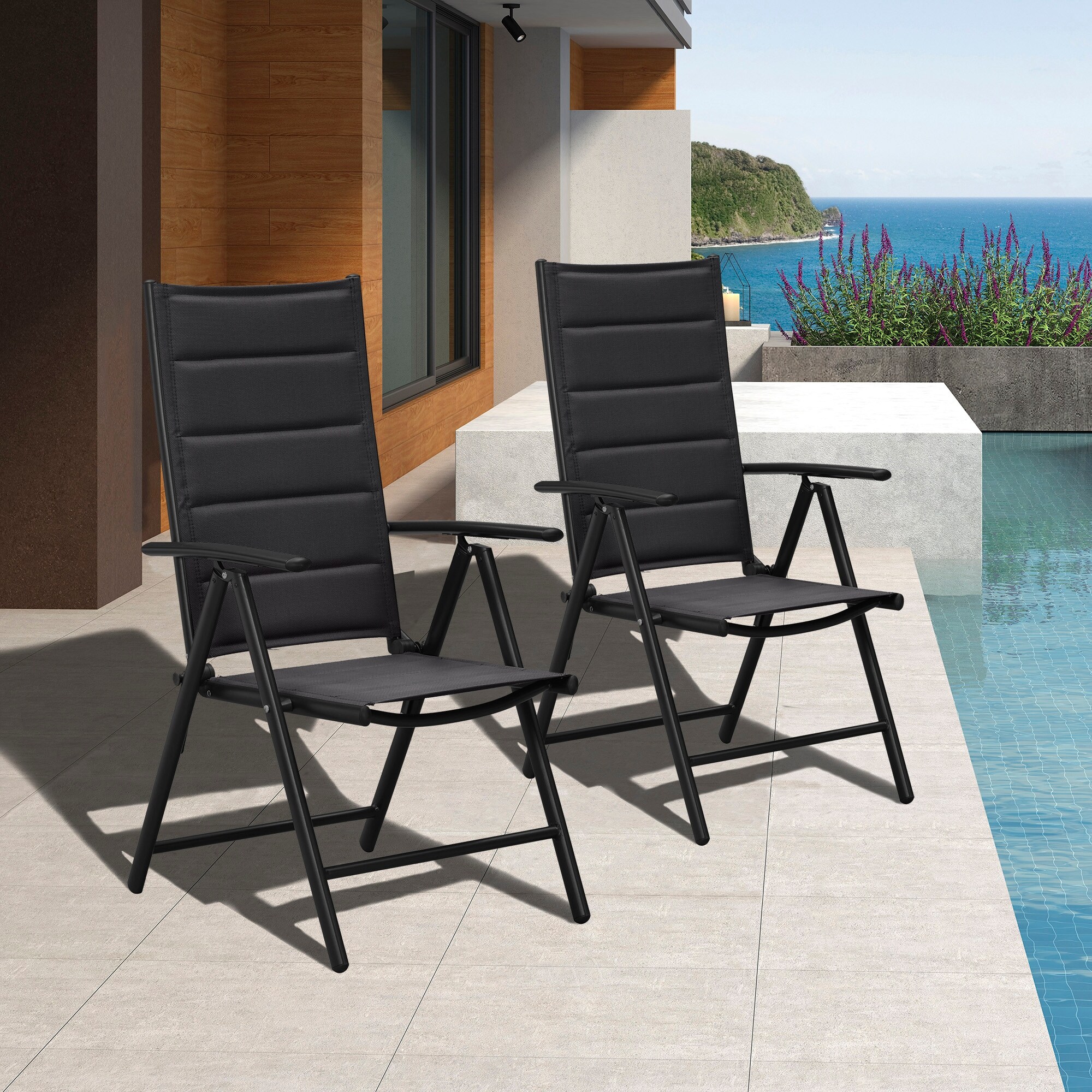 Purple folding sales lawn chairs