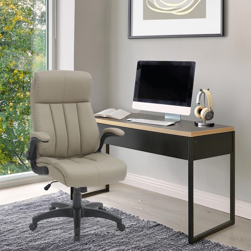 Modern Designs Faux Leather Adjustable Rolling Executive Office Chair