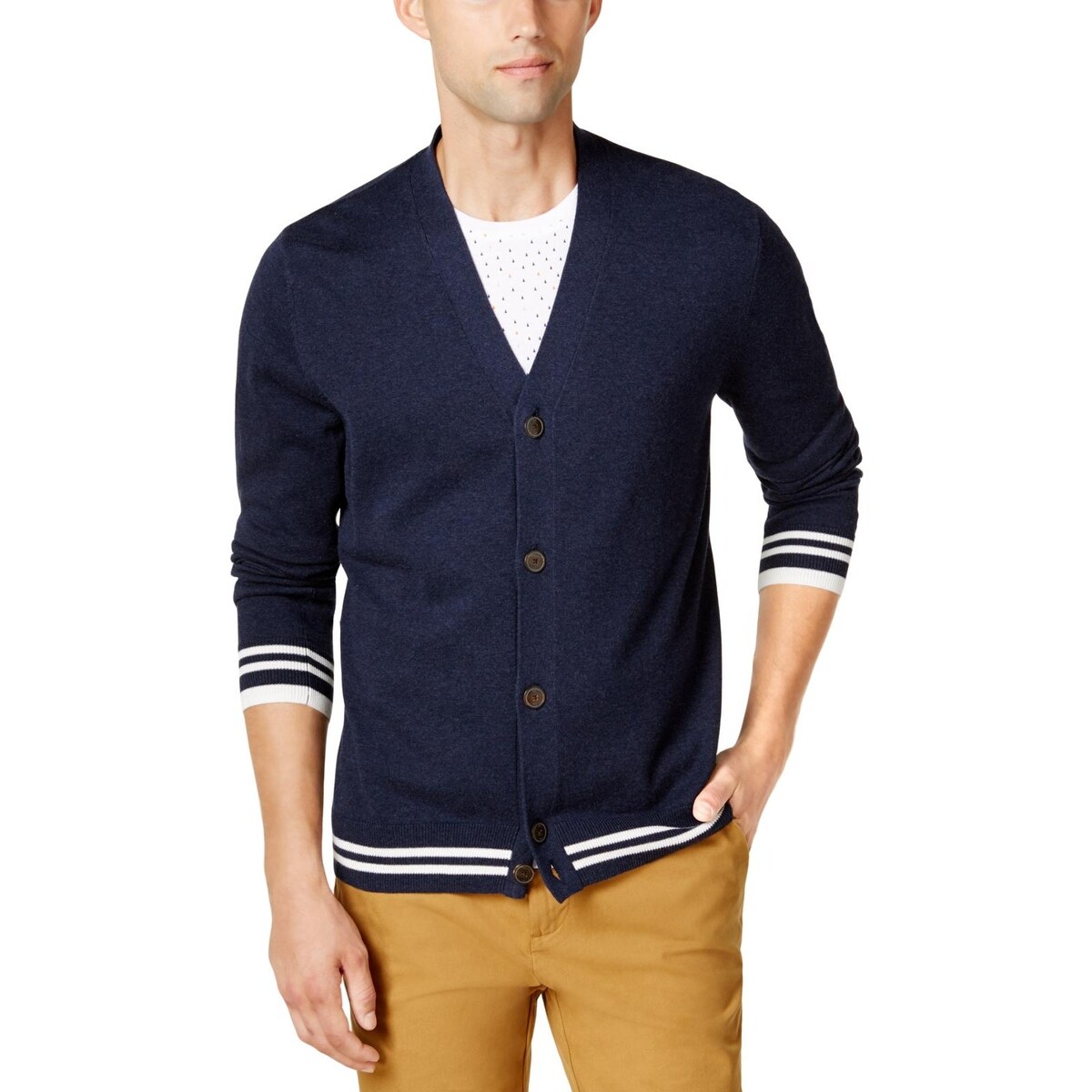 Shop Tommy Hilfiger Mens Tacoma Cardigan Sweater Ribbed Button Down Free Shipping On Orders Over 45 Overstock 25086485