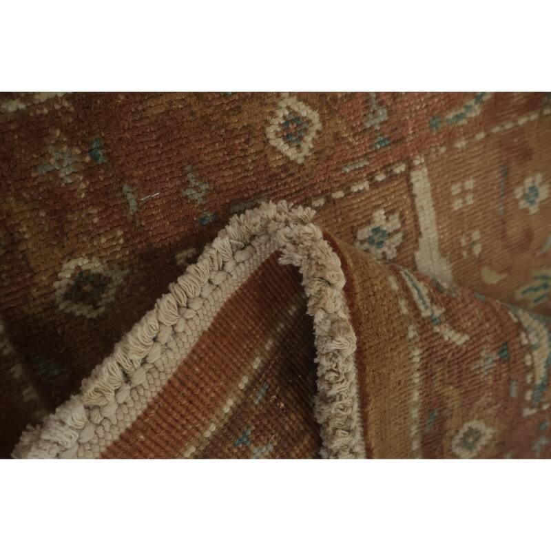 Hand Knotted Oriental 100% Wool Carpet Traditional All-Over Brown Ziegler Area Rug - 3' 11'' X 2' 0''