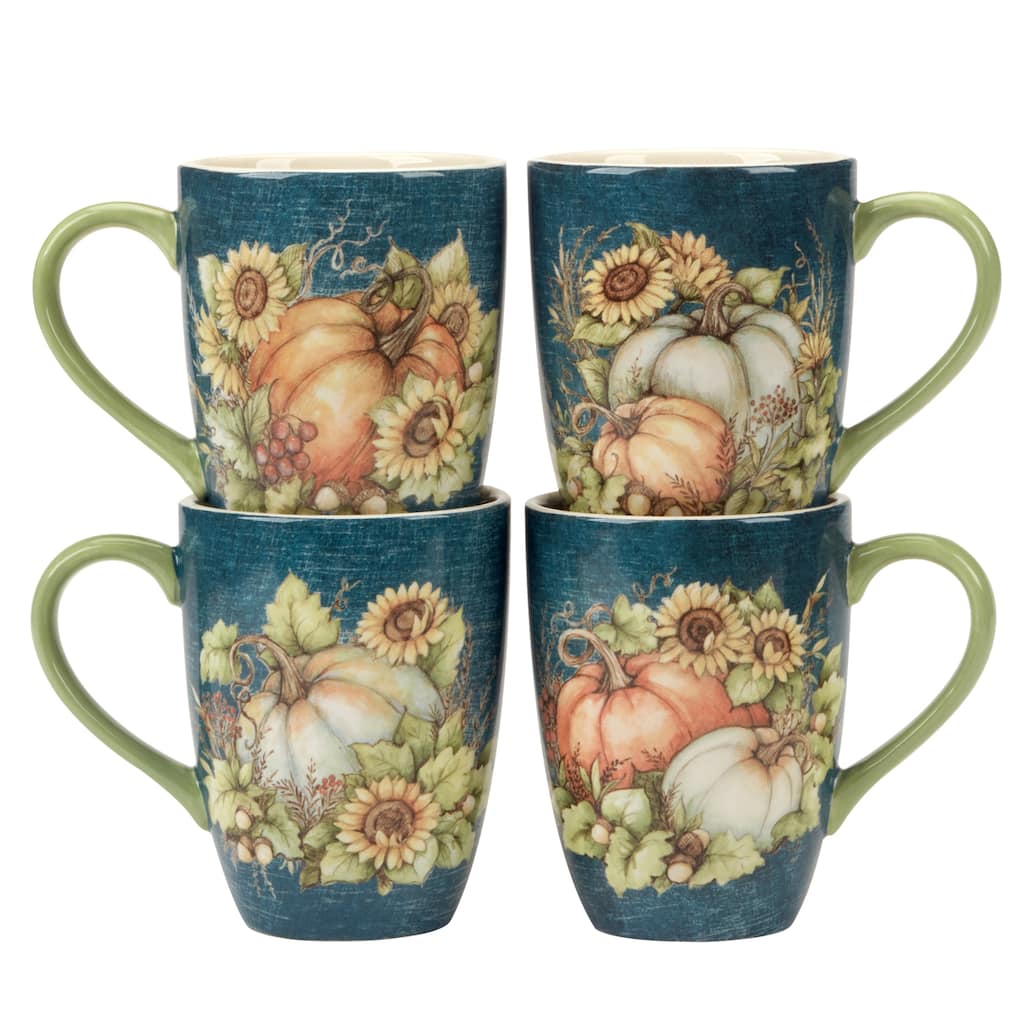Certified International Autumn Breeze 20 oz. Mugs, Set of 4