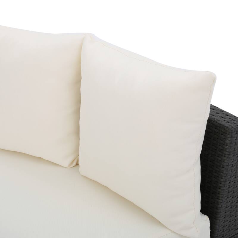 Newton Outdoor 4-seater Sectional Sofa Set by Christopher Knight Home