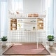 preview thumbnail 2 of 24, Full Size Loft Bed with Desk and Shelf , Loft Bed with Ladder, White
