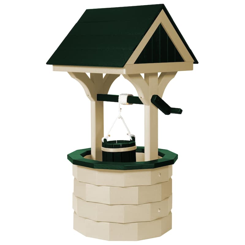 Poly Wishing Well - Ivory and Turf Green - Medium