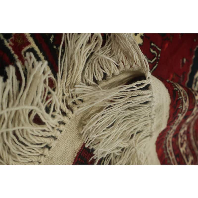 Hand Knotted Oriental 100% Wool Carpet Traditional Tribal Red Balouch Area Rug - 11' 3'' X 8' 6''