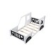 preview thumbnail 15 of 16, Twin Size Classic Car-Shaped Bed,Platform Bed with Wheels and Headboard and Footboard