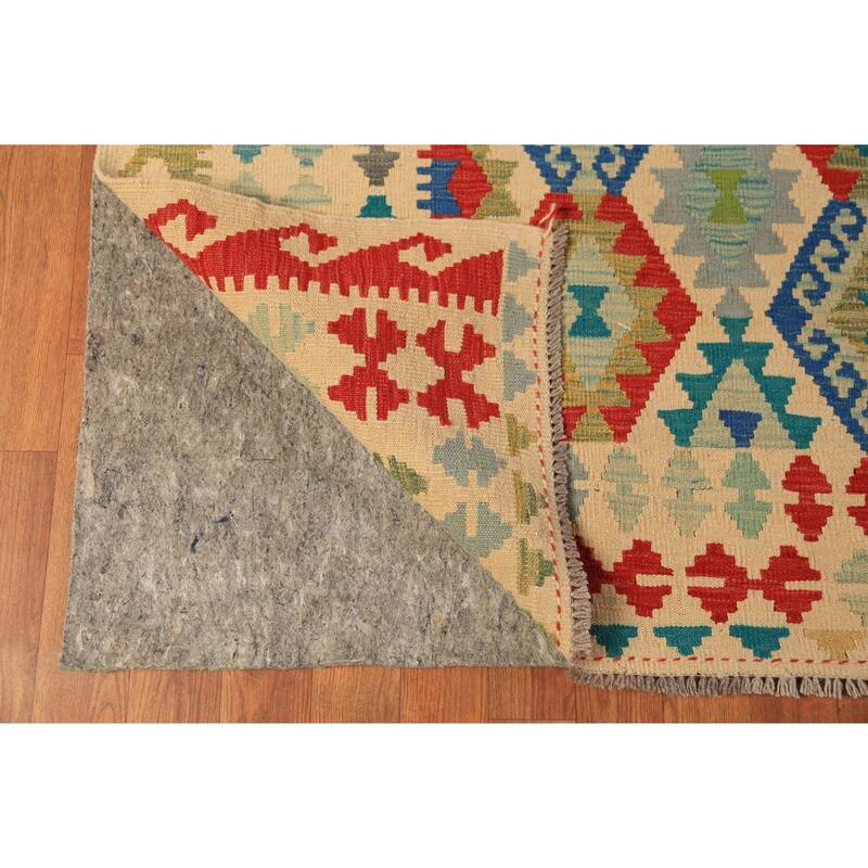 All-Over Wool Palace Size Kilim Oriental Rug Wool Carpet - 10'0"x 15'9"
