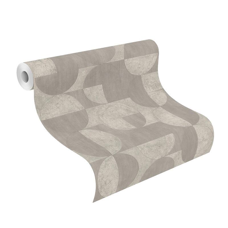 Advantage Barcelo Grey Circles Wallpaper