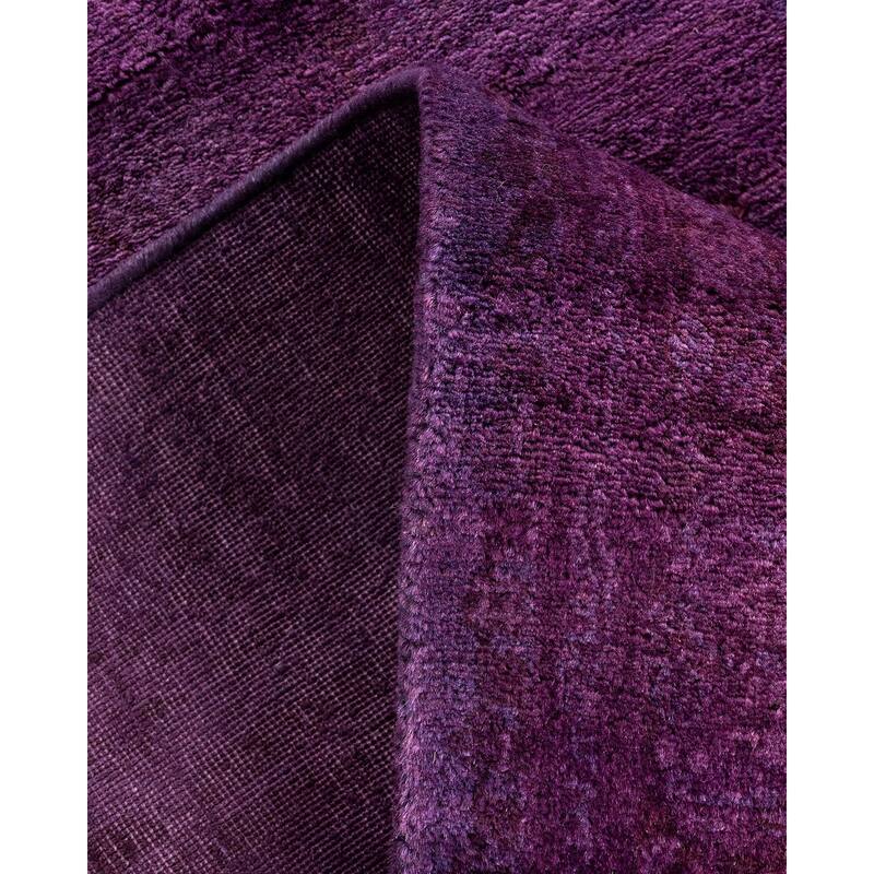 Contemporary Overdyed Wool Hand Knotted Runner - 2' 7" x 14' 3"