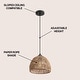 preview thumbnail 102 of 115, Jigu 1-Light Woven Rattan/Iron LED Pendant, by JONATHAN Y