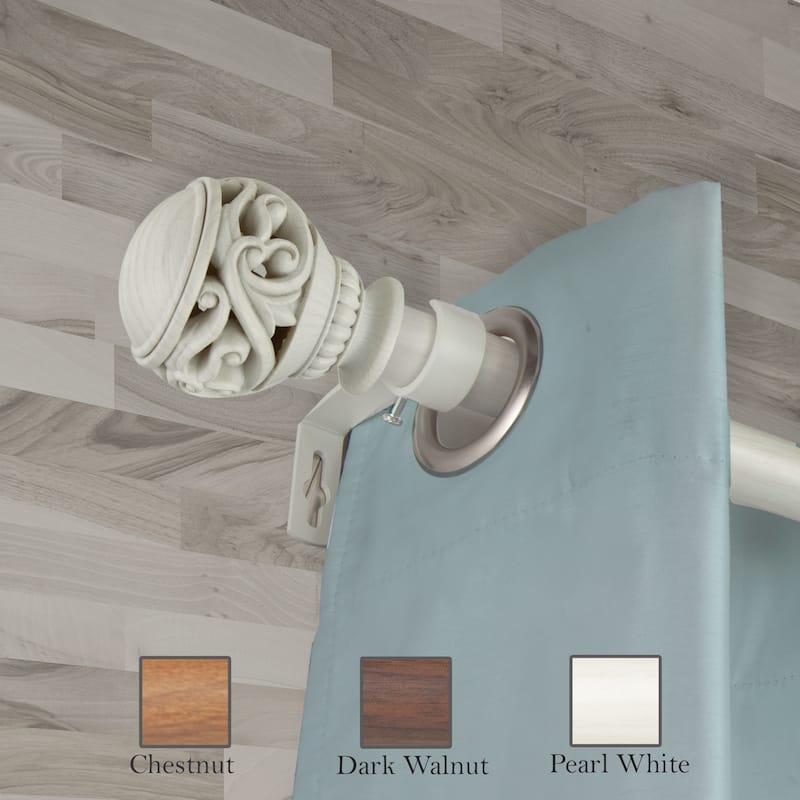 InStyleDesign Leah 1 inch Faux Wood Curtain Rod