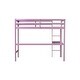 preview thumbnail 8 of 29, Elegant Twin High Loft Bed, Rubber Wood Loft Bed with Safety Guardrail, Built-in Desk, Ladde