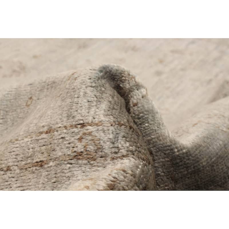 ECARPETGALLERY Hand-knotted Vibrance Grey Wool Rug - 4'3 x 6'6