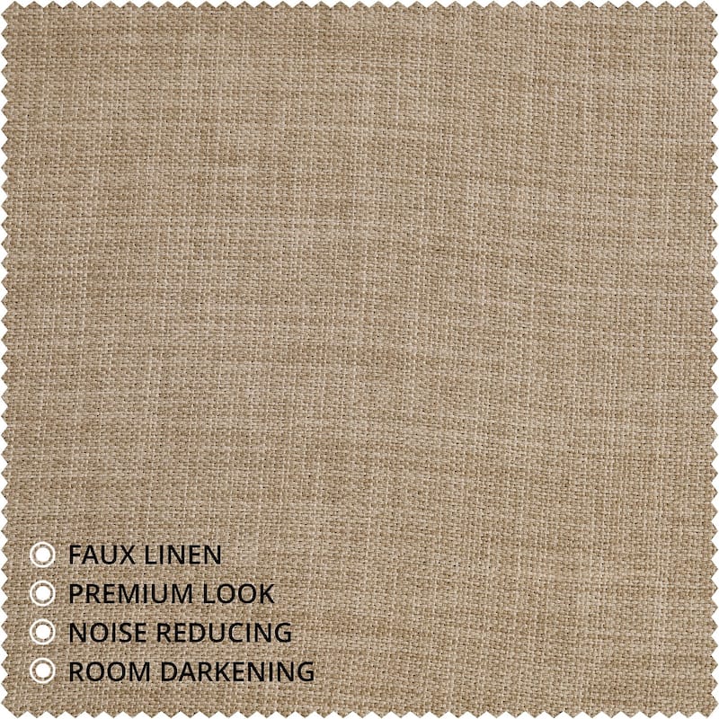 Exclusive Fabrics Grommet Textured Faux Linen Room Darkening Curtains for Bedroom & Living Room Curtains (1 Panel)