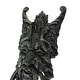 preview thumbnail 9 of 8, Gothic Green Man Door Knocker Verdigris Cast Iron 19 In Wall Mounted - 19 X 7 X 3 inches
