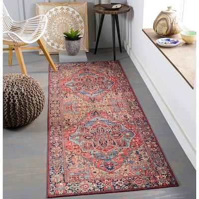 Livabliss Adenia Vintage Medallion Printed Area Rug