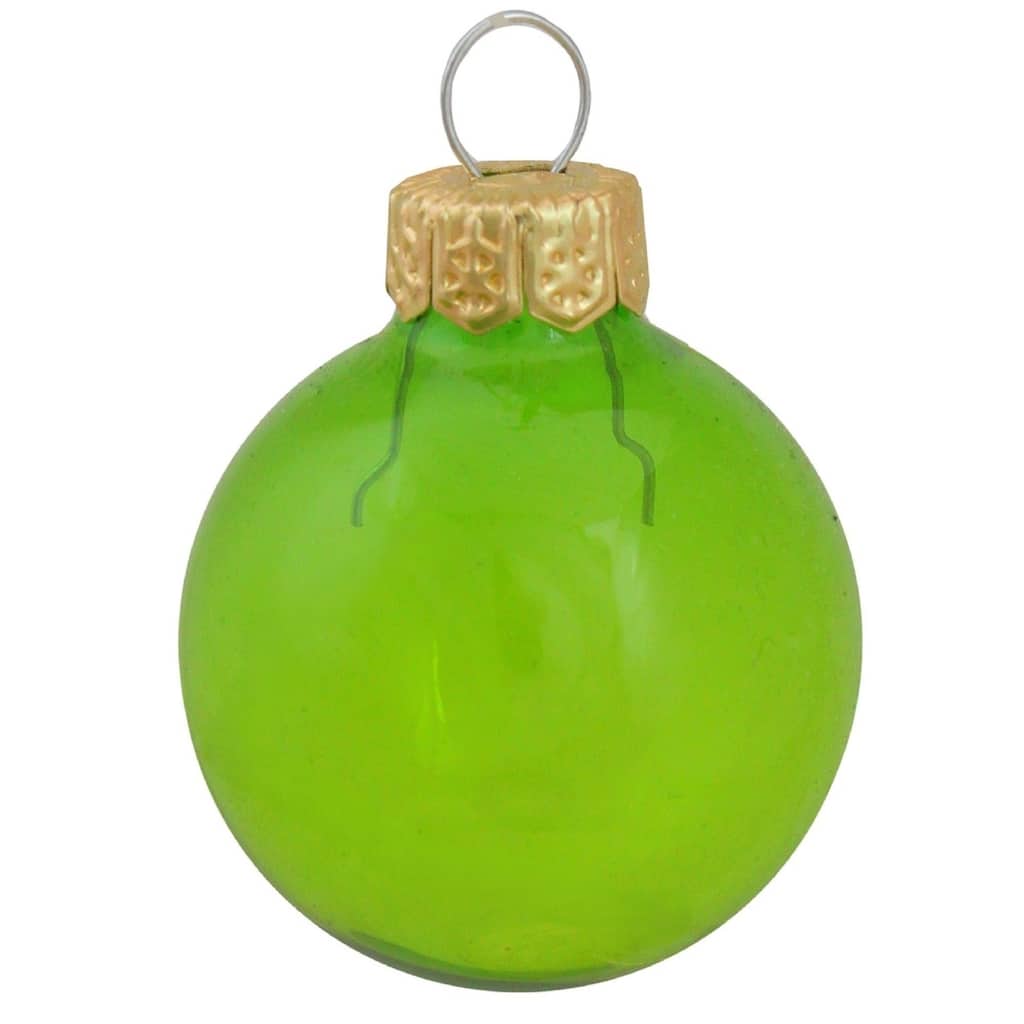 Matte Finish Glass Christmas Ball Ornaments 2.75" (70Mm) Green 12Ct