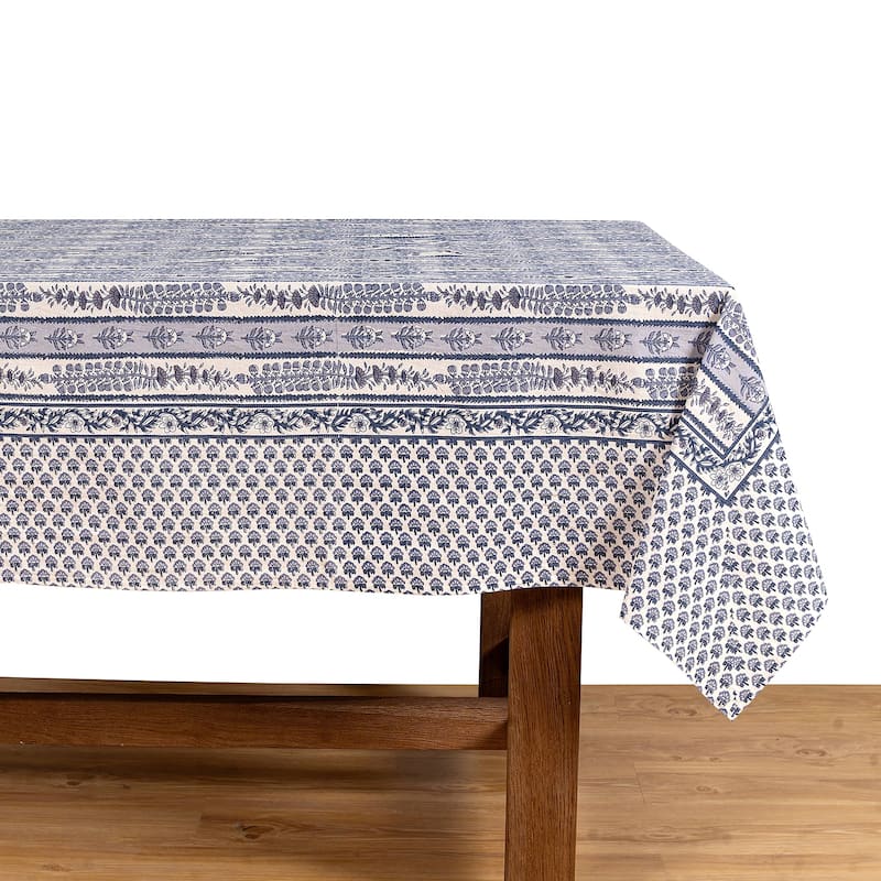 Couleur Nature Provence Avignon Tablecloth - Blue/Marine - 59" x 86" - 59" x 86" - 59" x 86" - Single - Blue