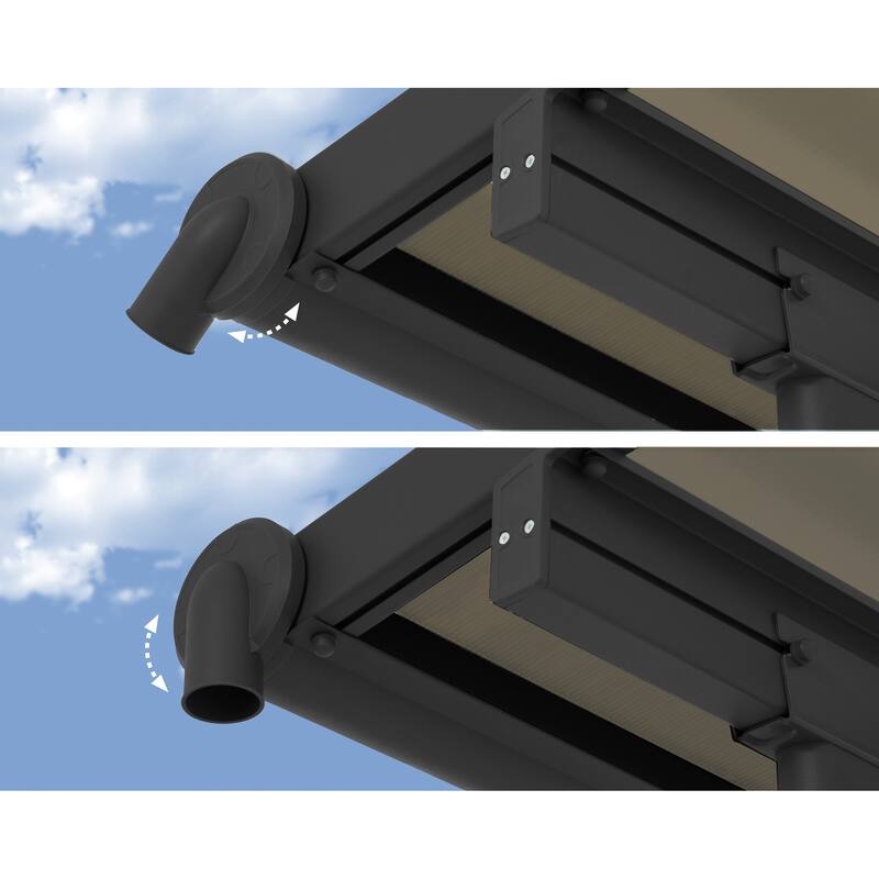 Olympia 10 ft. Gray/Bronze Aluminum Patio Cover