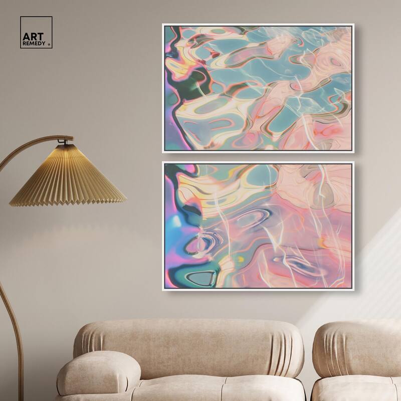 Metallic Drift I Canvas Set of 2 by Art Remedy