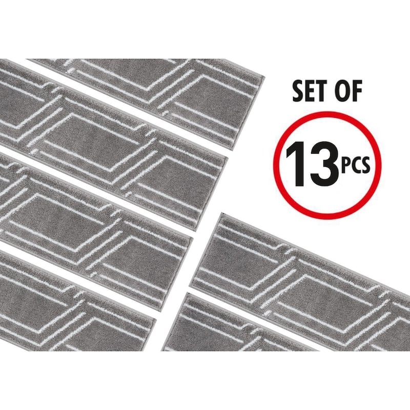 SUSSEXHOME Plaza Collection Stair Treads 100% Polypropylene 9" x 28"