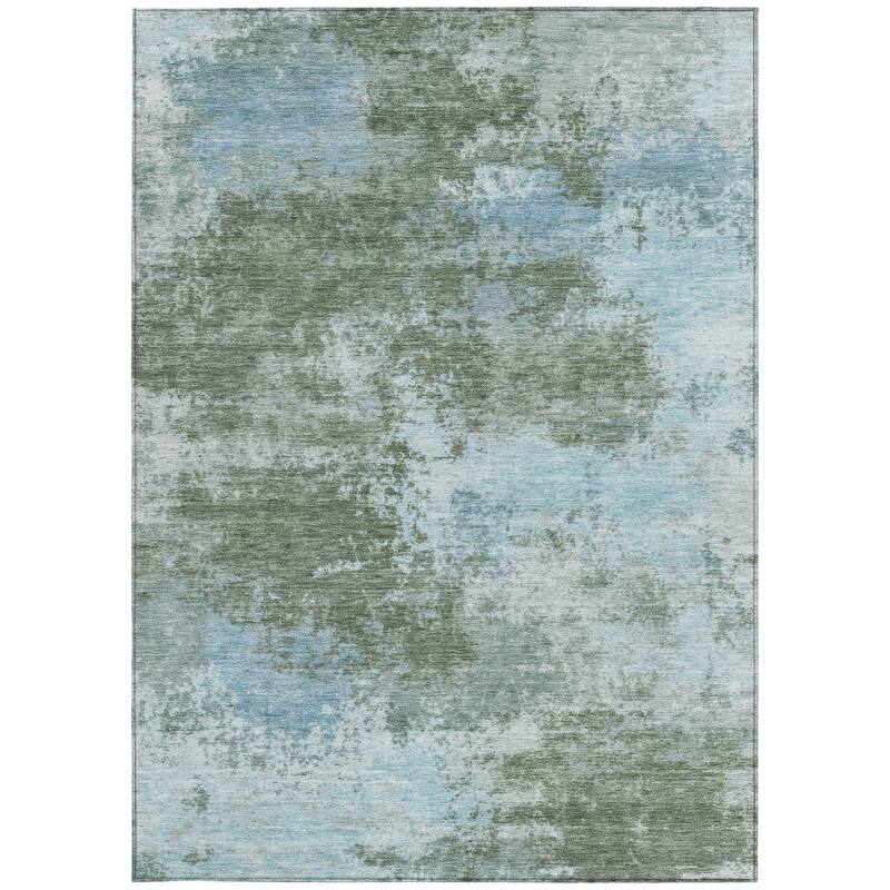 HomeRoots Abstract Transitional Rectangle Outdoor Rug