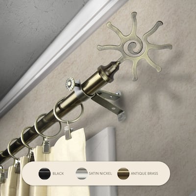 InStyleDesign Sedona Adjustable Curtain Rod 13/16 inch dia.