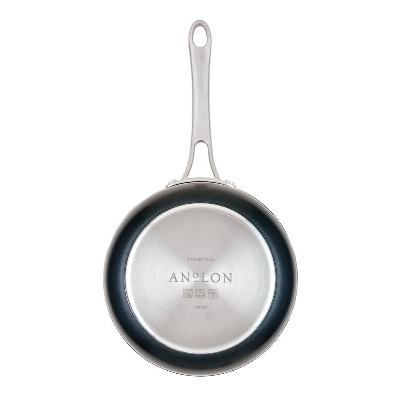 Anolon X Hybrid Nonstick Induction Saucier Pan With Lid, 2.5-Quart, Charcoal Gray