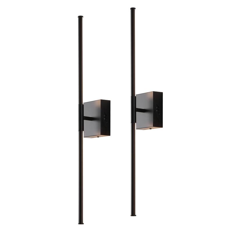 28" Dimmable Integrated LED Metal Wall Sconce, by JONATHAN Y