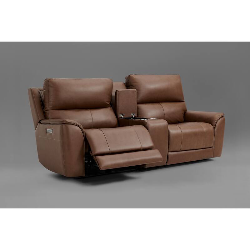 76'' W Top Grain Leather Triple Power Loveseats with Wireless charge & Zero Gravity