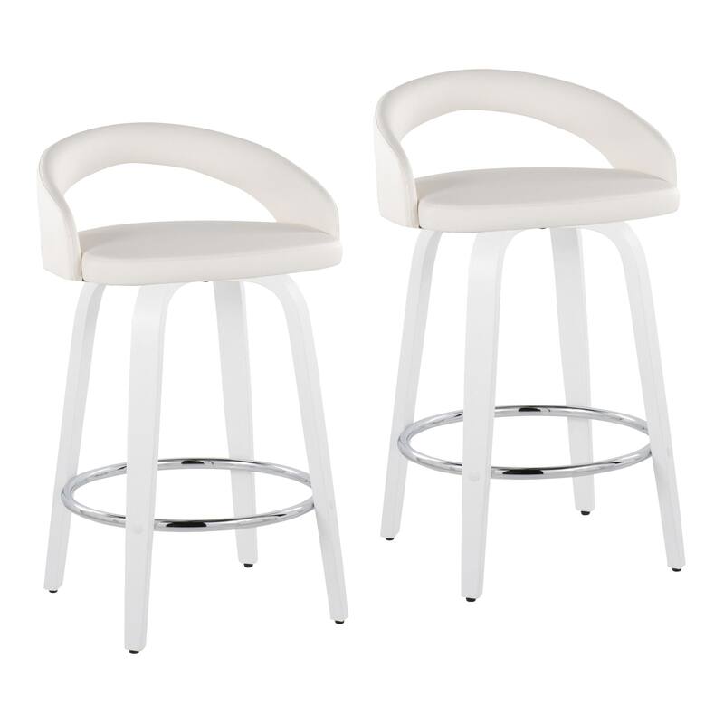 Grotto Upholstered 26" Fixed-Height Counter Stool - Set of 2