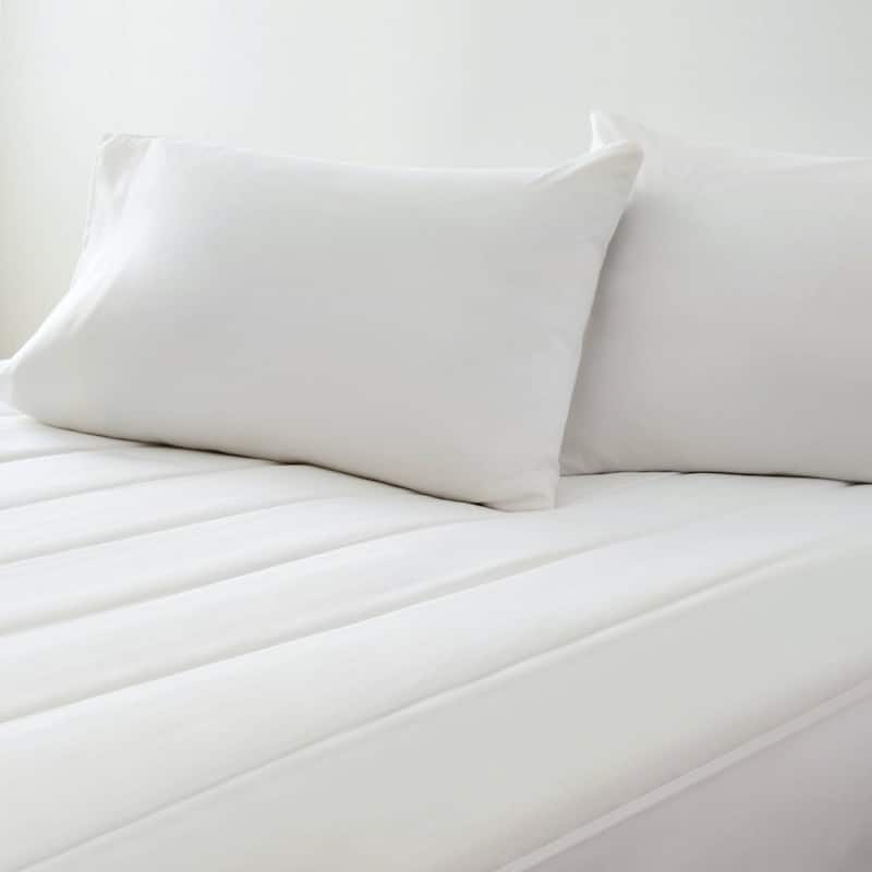 Electric Twin Size Easy Dial Control Heated Mattress Pad in Gray