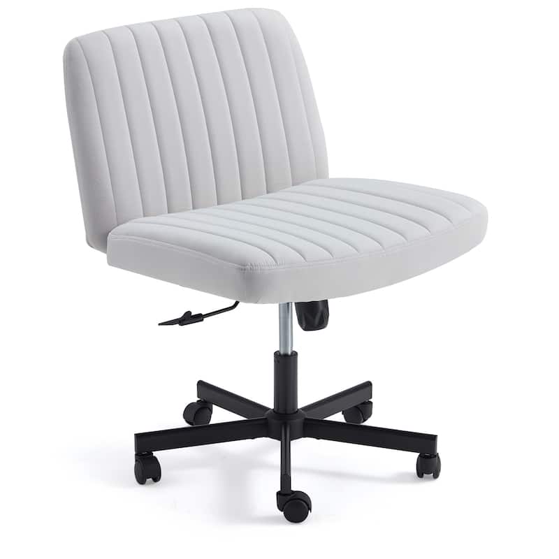 EROMMY Armless Criss Cross Chair with Wheels - Adjustable Height Office Chair for Cross-Legged Sitting - N/A