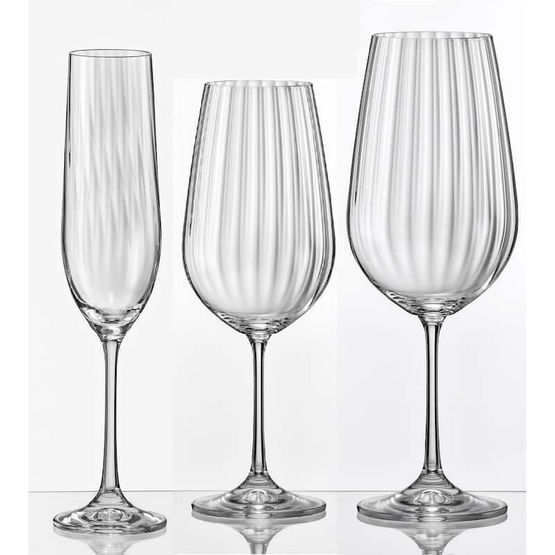 Christopher Knight Waterfall Fluted Champagne Set of 6
