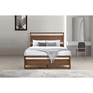 Columbus Modern Solid Wood Queen Bed Frame - Bed Bath & Beyond - 38207122
