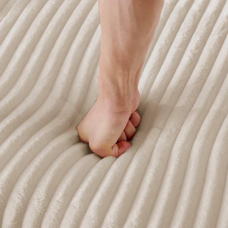 Compact Modular Sectional Sofa, Compressed Corduroy Cloud Couch, No Assembly Space Saving Sofa for Apartment