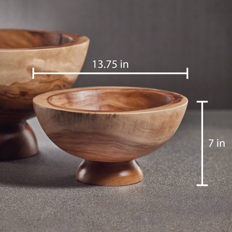 Amadea Wooden Footed Bowl