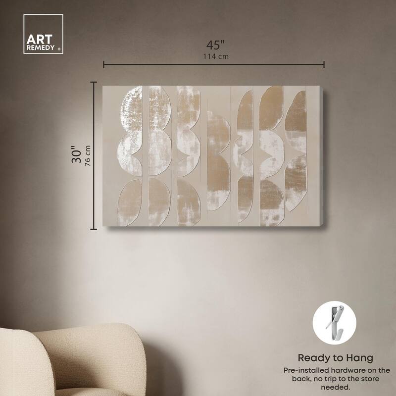Columnar Shapes II Canvas by Art Remedy, Gallery Wrapped