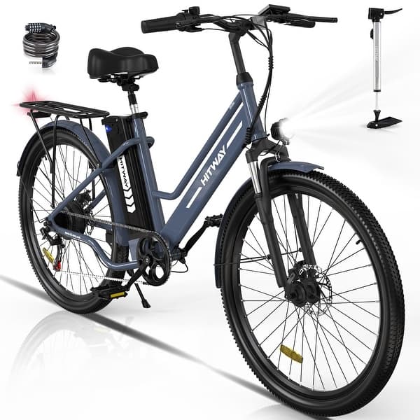 HITWAY 500W, 36V, 15Ah Electric Bike with 26*2.35 Inch Tire, Shimano  7-Speed Transmission and IP54 Waterproof Commuter EBike - Bed Bath & Beyond  - 39150896